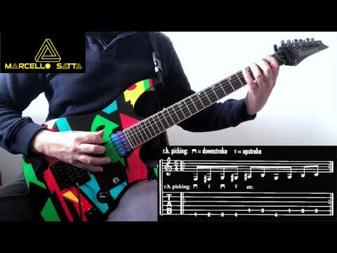 John Petrucci WILD STRINGDOM Right and left hand synchronization EX A - Ibanez Jpm p1