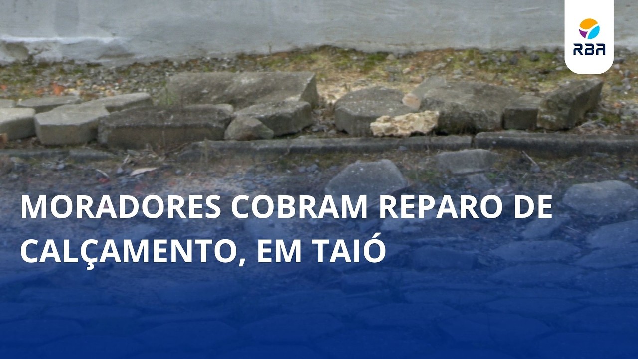 Moradores cobram conserto de calçamento danificado após obra em Taió
