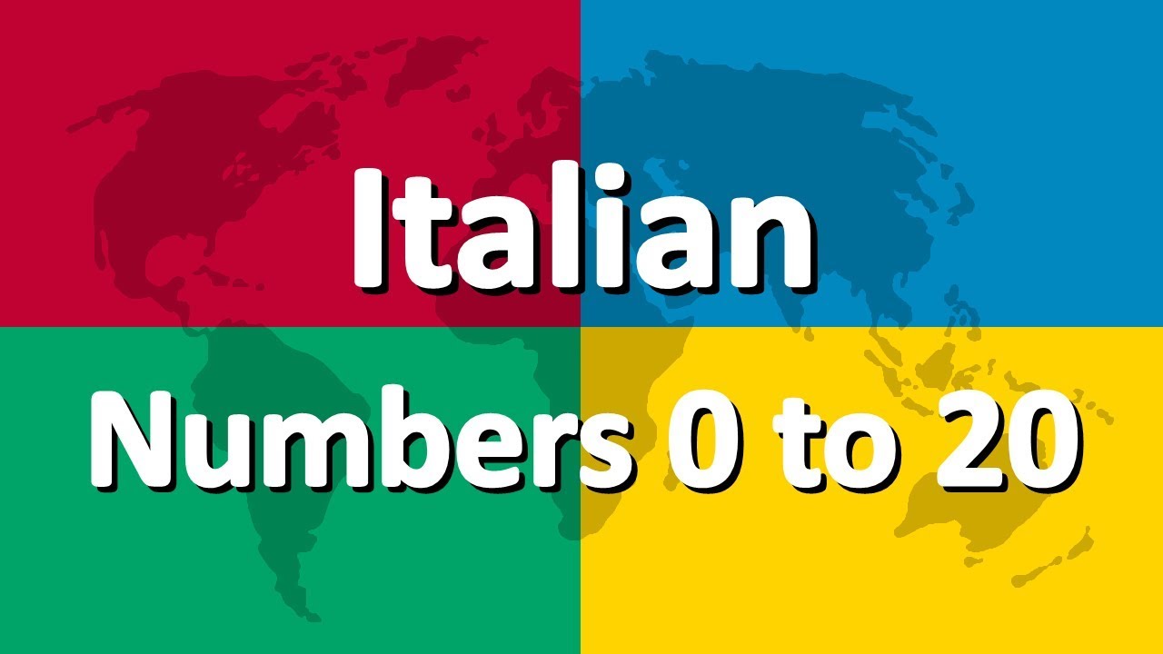 Learn Italian part 4 | Numbers 0 to 20