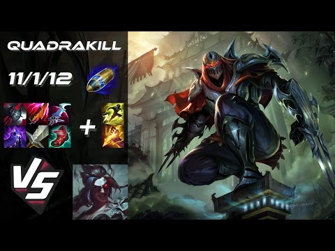JUNGLE Zed vs Kayn [QUADRAKILL] - NA Challenger Patch 25.S1.8
