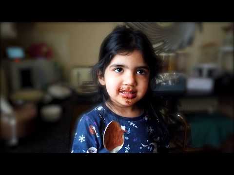 Alveena makes desserts with mum