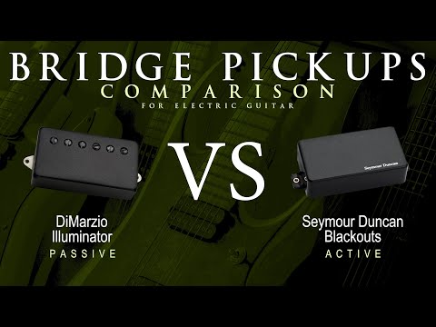 DiMarzio ILLUMINATOR vs Seymour Duncan BLACKOUTS - Bridge Guitar Pickup Comparison Tone Demo