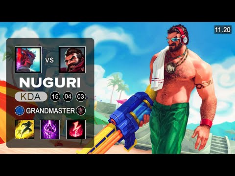 Nuguri vs Dzukill - Graves Top vs Yone - EUW Grandmaster - Season 11 Patch 11.20