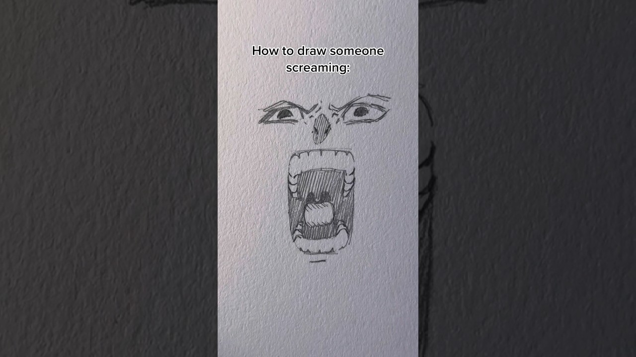 How to draw someone screaming 😱 || Jmarron