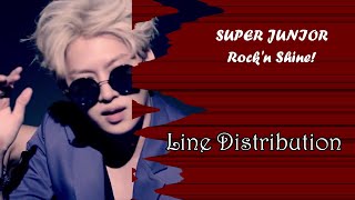 SUPER JUNIOR - Rock&#39;n Shine! Line Distribution (Color Coded)