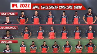 RCB 2022 Ipl Team | rcb Squad 2022 Players list | rcb batsman ~ Bowlers | rcb all rounders in 2022