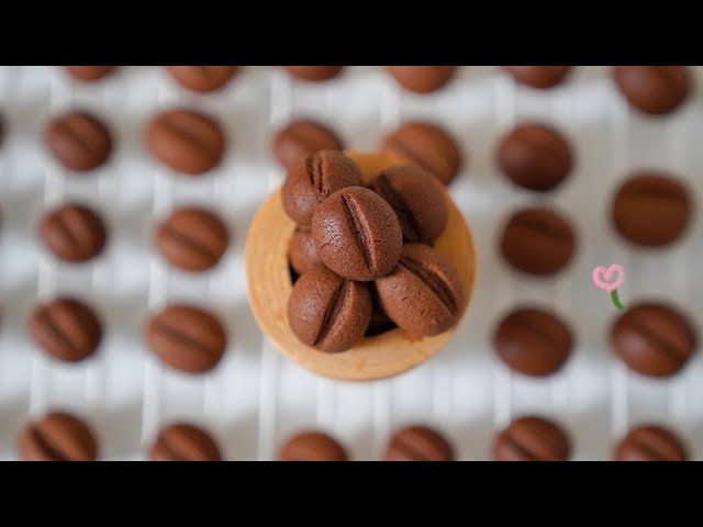 커피콩 쿠키 만들기)커피향기 솔솔~바삭 고소한 귀염뽀짝 쿠키 만들기│Coffee Bean Cookies Recipe