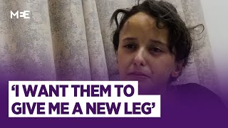 Video: Sham Rumman, 11 year Palestinian girl begs Israel to 'give her Leg and Toes' back | Middle East Eye