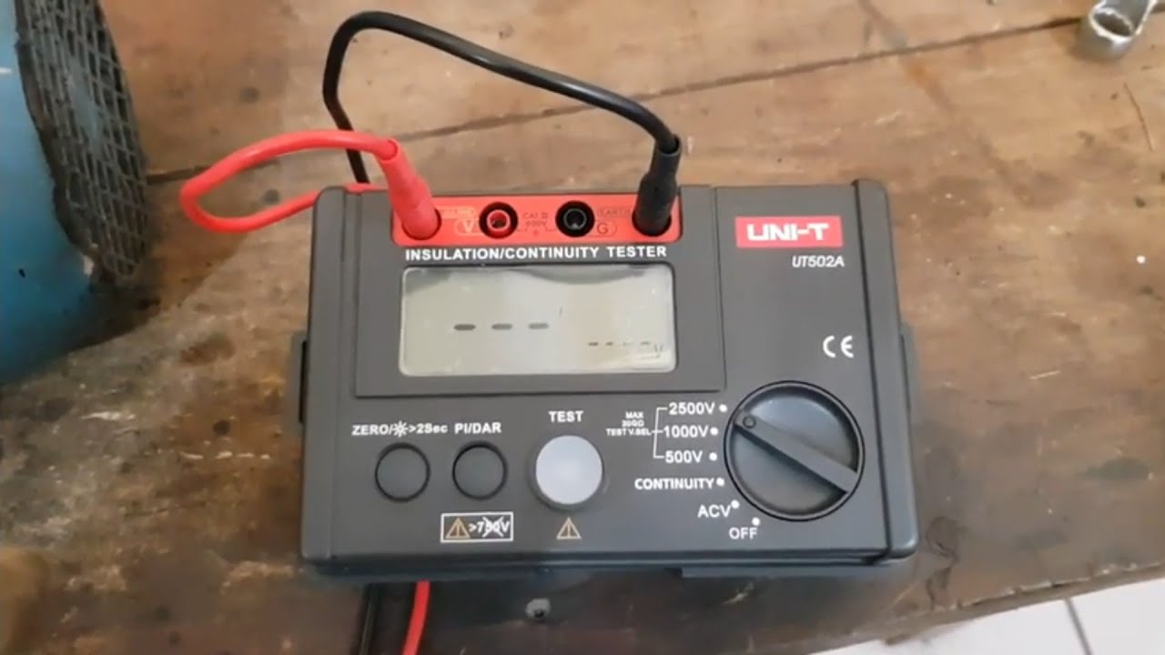 Megometro UNI-T502A Testando isolamento de motor elétrico
