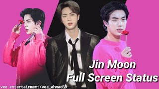 Moon  BTS Jin  Full-screen(HD) Lyrical Status💜