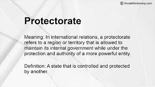 Protectorate Meaning