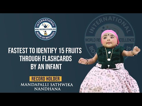 FASTEST TO IDENTIFY 15 FRUITS THROUGH FLASHCARDS BY AN INFANT