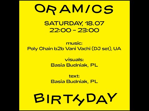 ORAMICS: poly chain x vani vachi x basia budniak