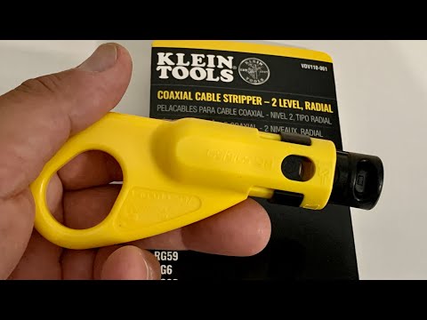 Klein Tools Coaxial Cable Stripping Tool for RG6 Coax Cable