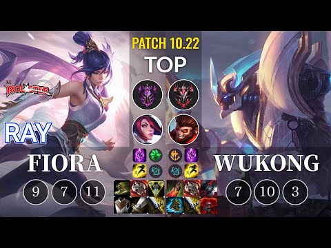 KT Ray Fiora vs Wukong Top - KR Patch 10.22
