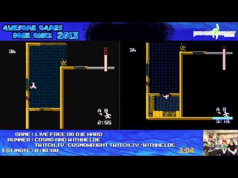 Live Free or Die Hard - Die Hard NES Speed Run in 05:58 Cosmo VS Withhelde live for AGDQ 2013