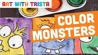 Art With Trista - Complementary Colors Monsters - Step By Step