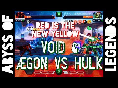 Abyss of Legends - Void and Aegon vs Hulk Ragnarok - Big Red Numbers!
