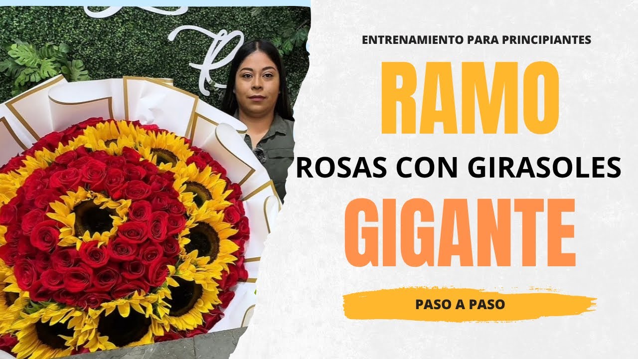 Ramo rosas con girasoles gigante 