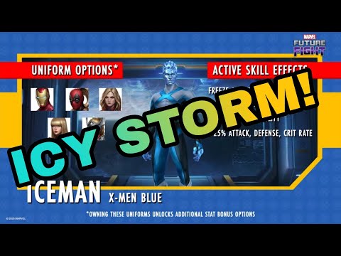 ICEMAN UNIFORM OPTIONS & STORM T3 TEASE | MARVEL FUTURE FIGHT | MFF