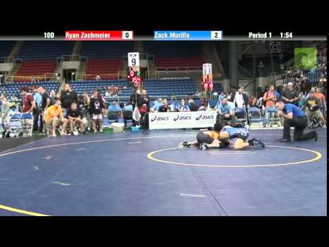 100 lbs. QF - Ryan Zachmeier (ND) vs. Zack Murillo (CT)