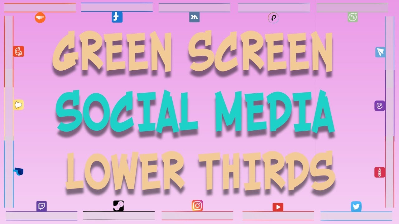 21 Social Media Lower Thirds With Isolated Background – Free Download