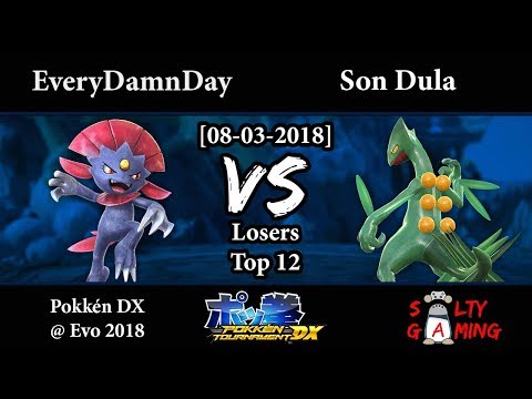 [2018-08-03] Pokkén - EveryDamnDay (Weavile) vs Son Dula (Sceptile) Losers Top 12