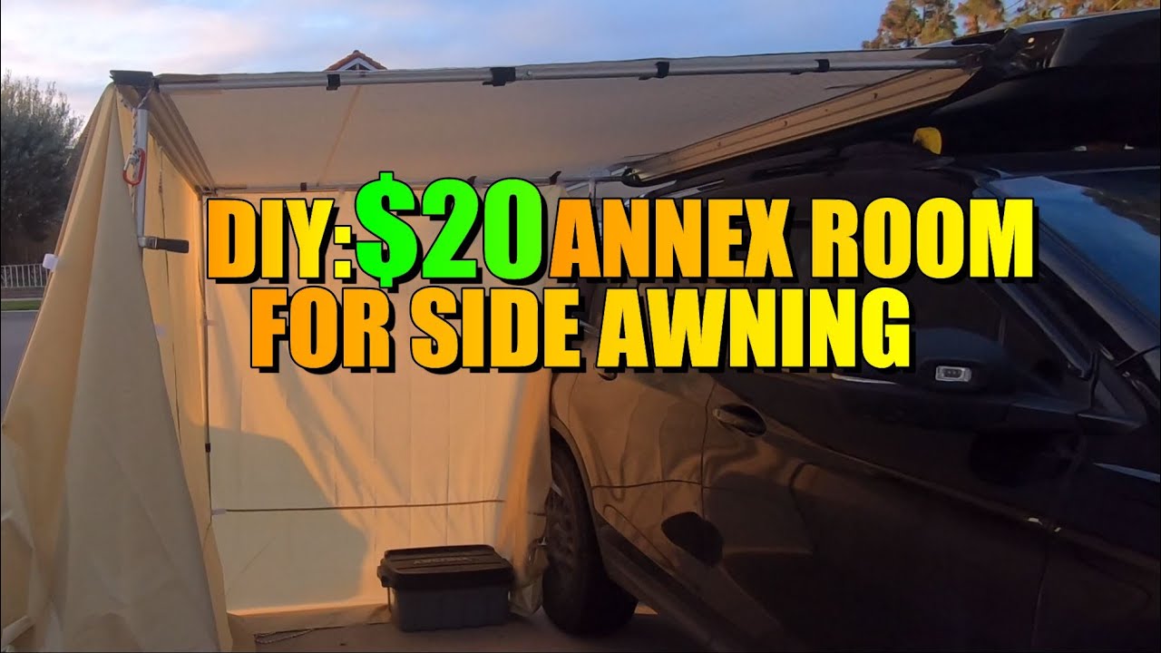 Watch video DIY: $20 annex room for a side awning Now DIY: $20 annex room for a side awning