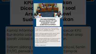 Reaksi KPU Solo saat Dicecar Hakim KIP Gegara Baru Setahun Arsip Ijazah Jokowi Sudah Dimusnahkan