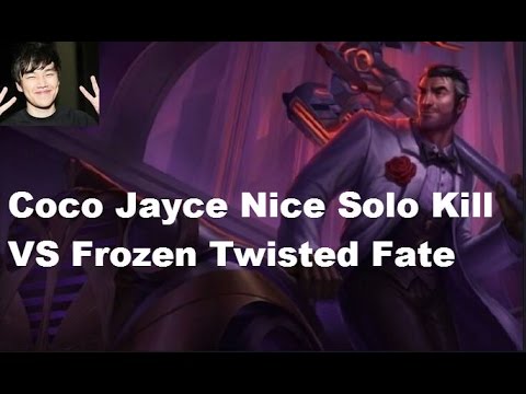 [LOL] CJ Entus 코코 제이스 아슬아슬한 솔로킬 VS 프로즌 트페(CJ Entus Coco Jayce Nice Solo Kill VS Frozen Twisted Fate)