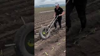 See How This Unique Fertilizer Spreader Made from Old Tires Works for Corn!
