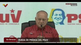 Diosdado Cabello en rueda de prensa del PSUV, 13 de abril de 2026