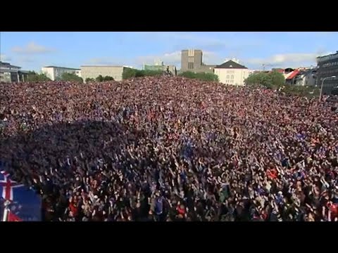 Iceland Fans Perform A 'Viking Clap' To Welcome Home Players