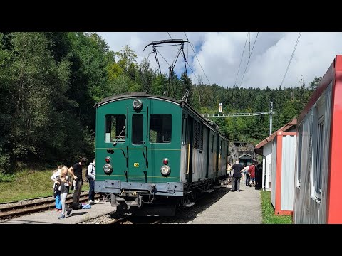Gem 4/4 122 sur les chemins de fer du Jura (locomotive historique)
