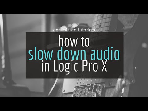 How To Slow Down Audio In Logic Pro X