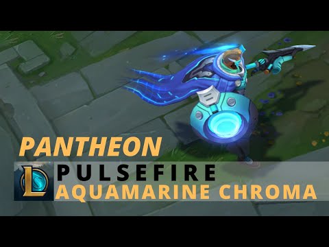 Pulsefire Pantheon Aquamarine Chroma - League Of Legends
