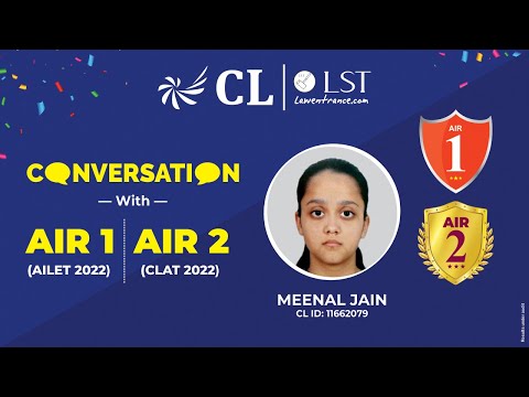 Meenal Jain: AIR 1 AILET 2022 | AIR 2 CLAT 2022 | Preparation Journey