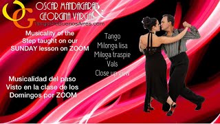 #Musicality Tango Milonga Vals Traspie circular corrida GIRO Milonguero Georgina & Oscar Mandagaran