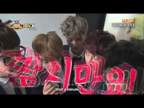 [ENG SUB] 130831 EXO at Show Champion backstage