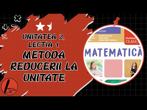 (Matematica clasa V, Unitatea II, 1) - Metoda Reducerii la Unitate