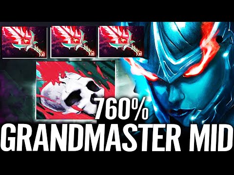 🔥 GRANDMASTER PA MID New Strat — 760% CRIT DMG Bloodthorn + COUP DE GRACE Dota 2 Pro
