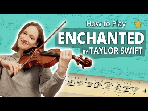 How to Play Enchanted by Taylor Swift | Beginner Tutorial | Violin Sheet Music + Piano Accompaniment