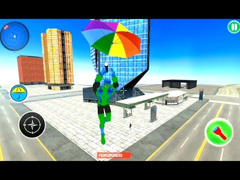 Frog Rope Superhero | Flying Spider Frog Hero City Missions - Android GamePlay
