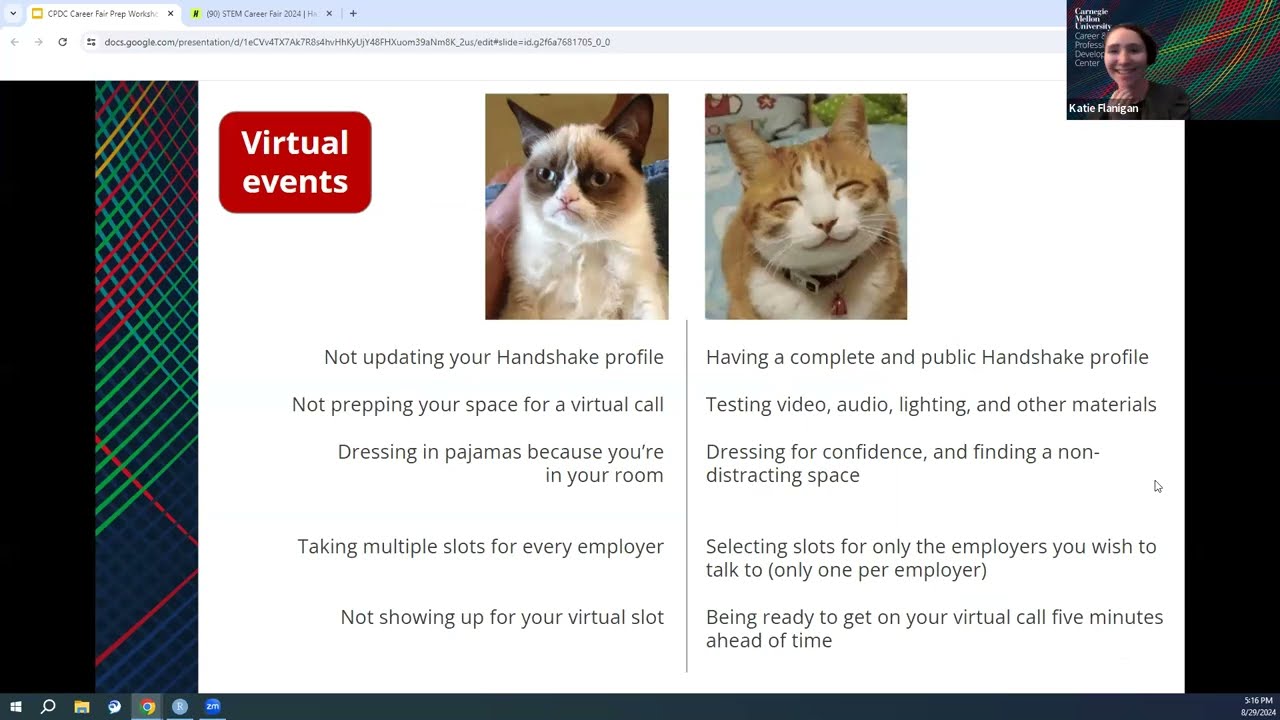 Career Fair Prep Workshop (Fall 2024)