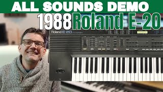 Video thumbnail for 🎹Roland E20 vintage Synth All Sounds Demo | No Talking | Bank A & Bank B | @AGDugros by Andrew G Dugros