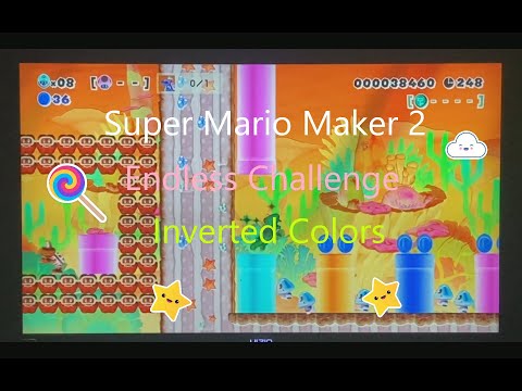 Super Mario Maker 2 - Endless Challenge (Inverted Colors)