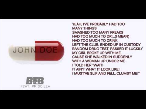 B.o.B. John Doe ft.Priscilla lyrics on screen video