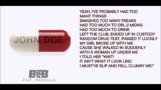 B.o.B. John Doe ft.Priscilla lyrics on screen video