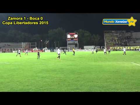 Primer gol de Juan M. Martinez a Zamora /Copa Libertadores 2015