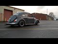 63 Turbo Beetle burnout with pops and bangs - 2 Bugs and a 'Back 63 Turbo Beetle burnout with pops and bangs